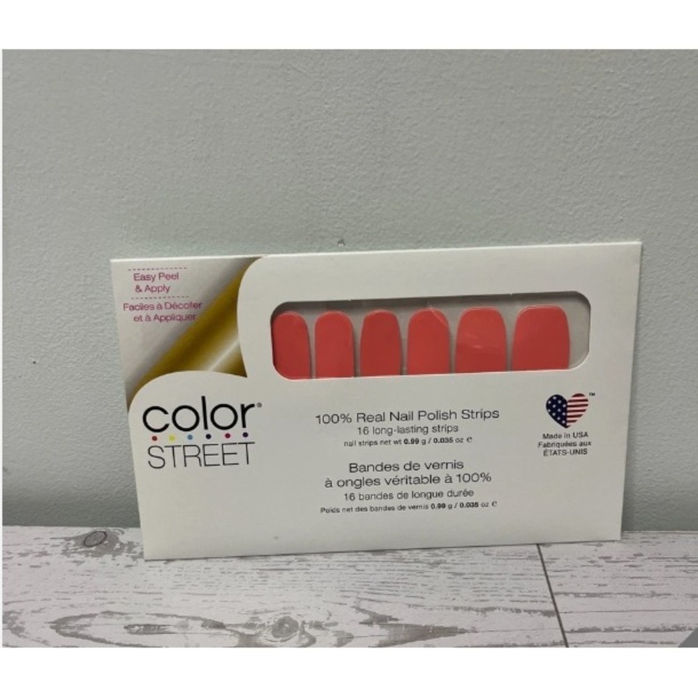 Color Street Caribbean Coral Real Nail Polish Strips FMC210-A01620 16 Count